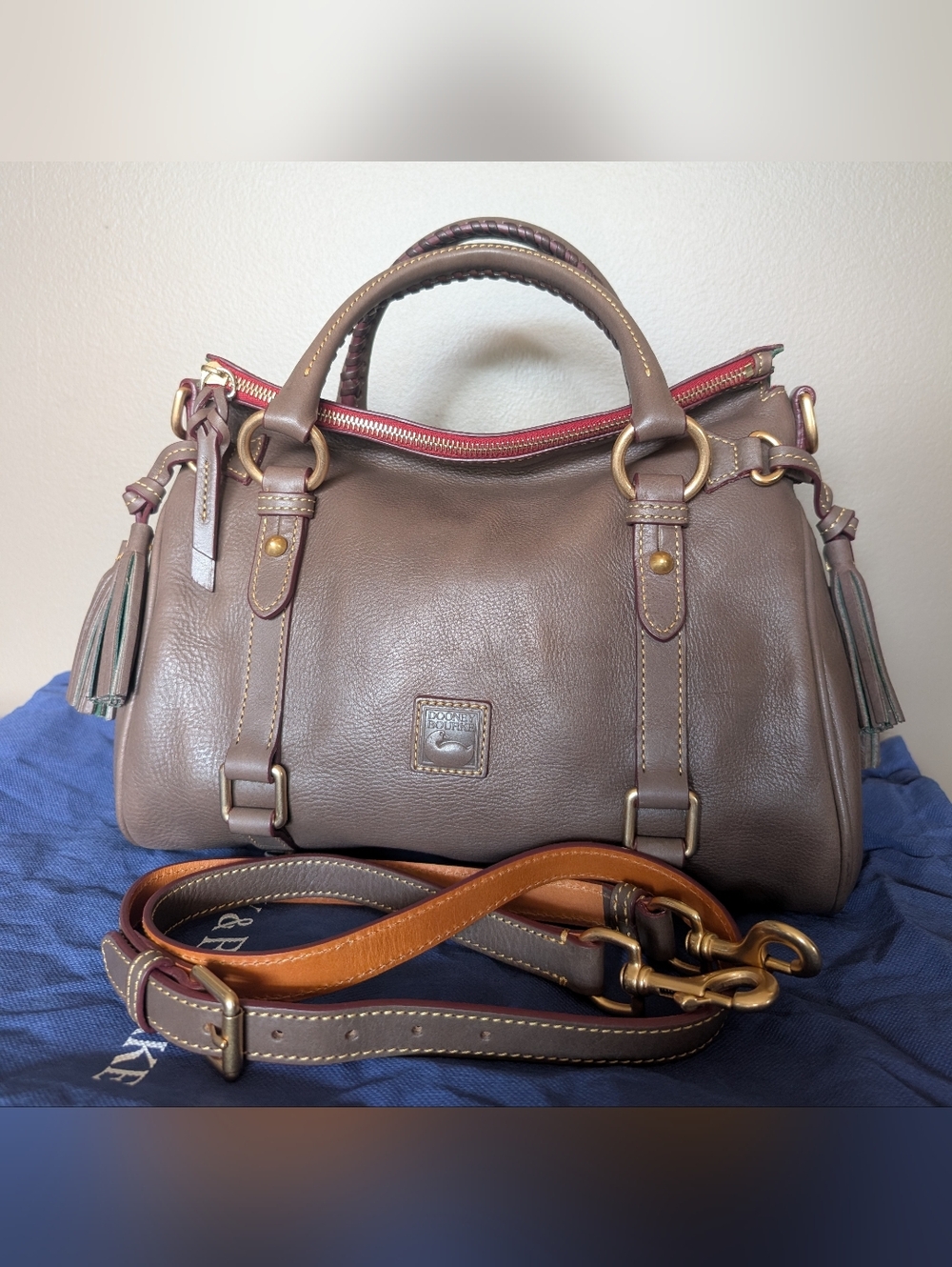 Dooney & Bourke Florentine Satchel In Elephant